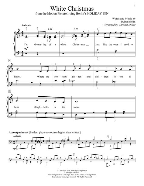World's largest sheet music selection. Popular White Christmas Piano Arrangements - Sheet Music ...