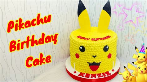 Pikachu Birthday Cake Decoration Cara Menghias Kue Ulang Tahun Pokemon Pikachu Dengan