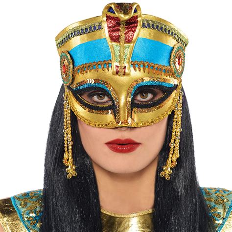 Egyptian Cleopatra Mask Headpiece Crown Pharaoh Ancient Queen Masquerade Party Ebay