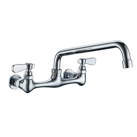 Bwe Handle Wall Mount Kitchen Faucet With Inch Swivel Spout