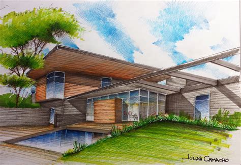 Vivienda Unifamiliar House Design Drawing Architecture Presentation