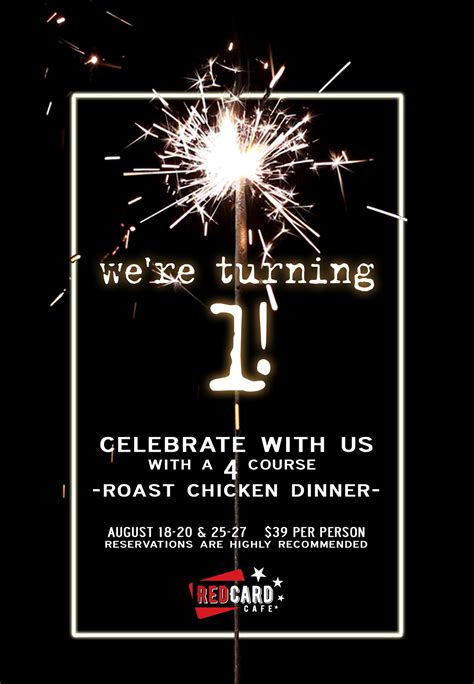 Restaurant 1st Anniversary Dinner On Behance