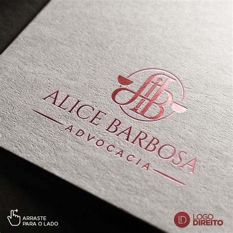 Alice Barbosa Advocacia Logotipo Ou Logomarca Logotipo Advocacia Design De Cartão De Visita