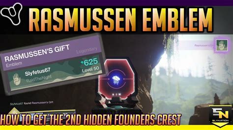 Destiny 2 How To Get Rasmussens T Emblem Hidden Founders Crest 2