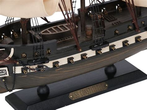 Buy Wooden Rustic Uss Constitution Tall Model Ship 24in Model Ships
