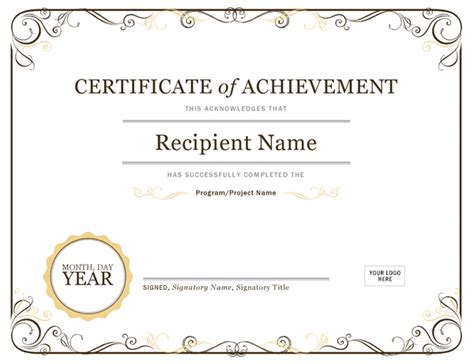 26 Achievement Certificates For 2018 Certificate Templates