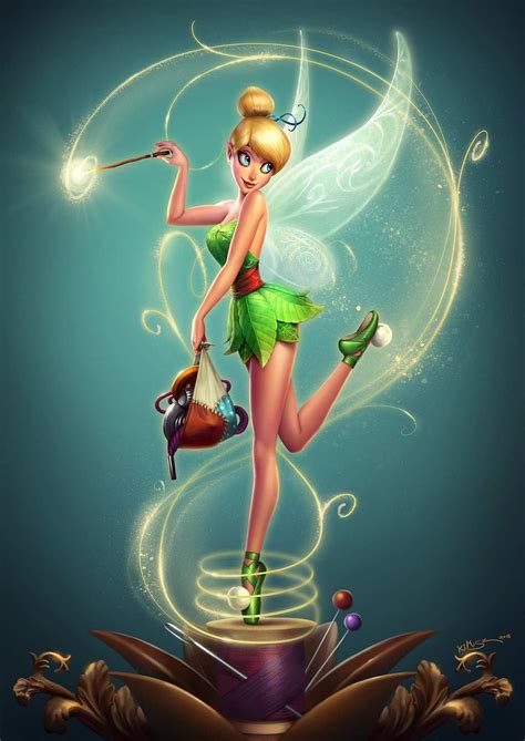 Pinup Illustrations By Felipe Kimio Disney Fan Art Tinkerbell Disney Artists