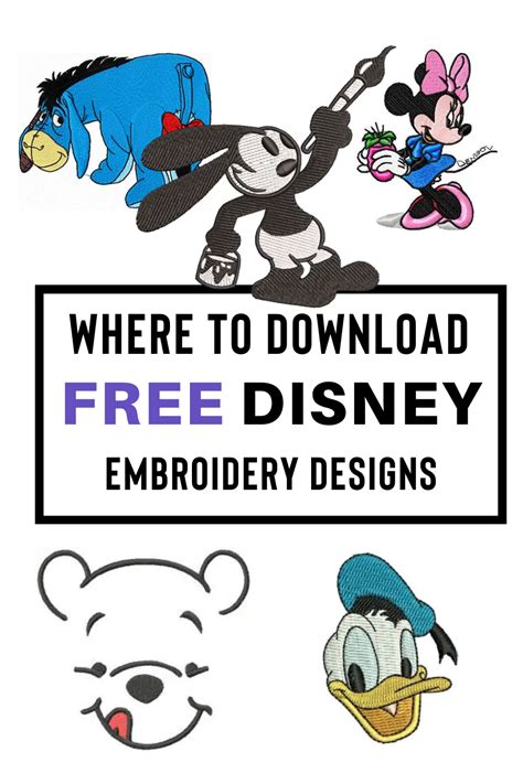 Free Disney Machine Embroidery Designs In 2024 Embroidery Machine