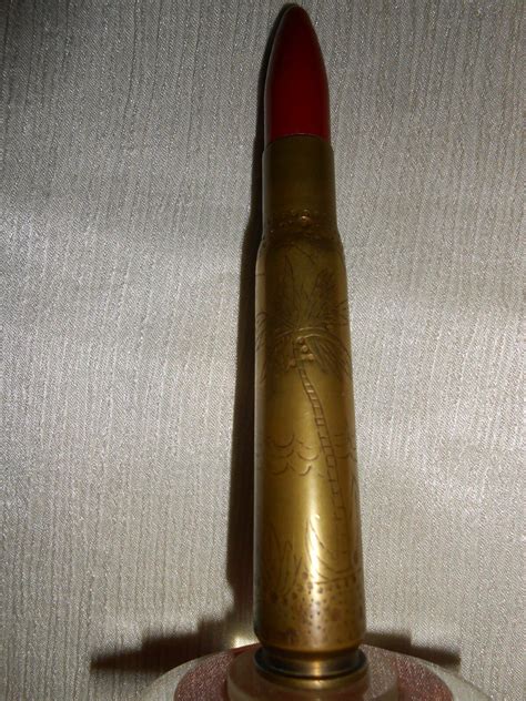 Vintage World War Ii Trench Art Brass Gun Shell Lighter Other Us