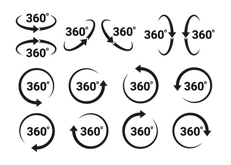 Flèche à 360 Degrés Rotation Autour De Licône De Réglage Cercle