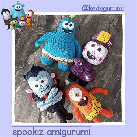 Spookiz Characters Amigurumi Toys Zizi Cula Kebi Frankie Etsy