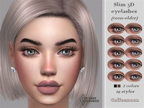 The Sims Resource Slim 3d Eyelashes Teen Elder