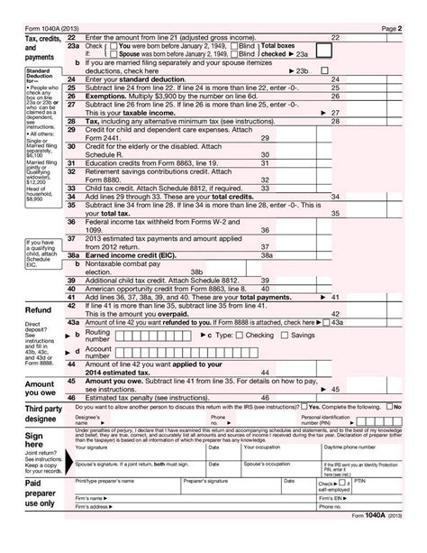 Tax Forms 1040a