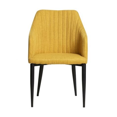 Upholstered in genuine red cowhide. dani-armchair-mustard-with-black-legs | dining-chairs ...