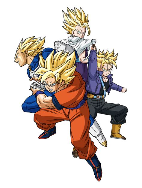 Goku Teen Gohan Future Trunks Vegeta Render By Maxiuchiha22 On