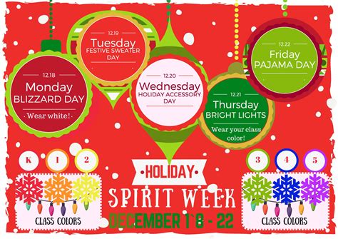Come christmastime, it can be difficult to carve out some time for holiday cheer and putting up festive decorations. Holiday Spirit Week-December 18-22! » Allenwood Elementary