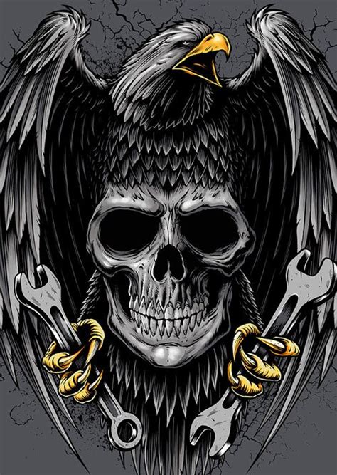 Harley Davidson Skull Artwork Biker Art Skull Pictures