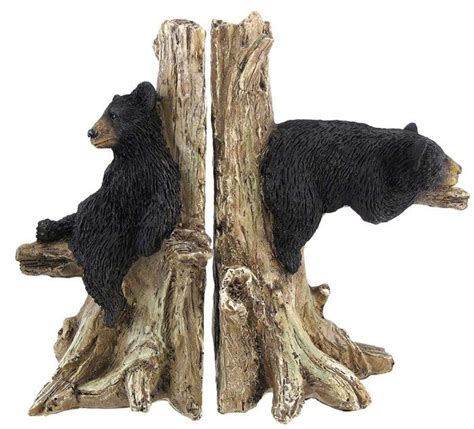 Make your friends and family smile with this cool rustic home decor family signs from pine perfect gift idea: Bear Decorative Bookends Nature Wildlife (With images ...