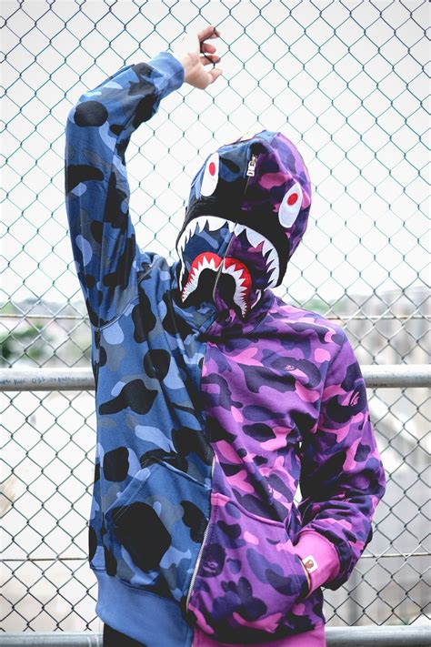 Whether you're indoors or outside getting some exercise, a hoodie is likely to be an everyday piece this winter. Jual BAPE Color Camo Half & Half Shark Full Zip Hoodie ...
