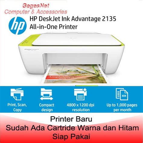 Get simple solution for unboxing hp deskjet ink advantage 2135 setup, driver and manual download, steps to remove cartridge and scanning on your printer. Print Scan Copy HP Deskjet 2135 Printer di Lapak Geges ...