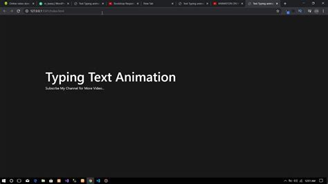 Text Typing Animation Using Css Youtube