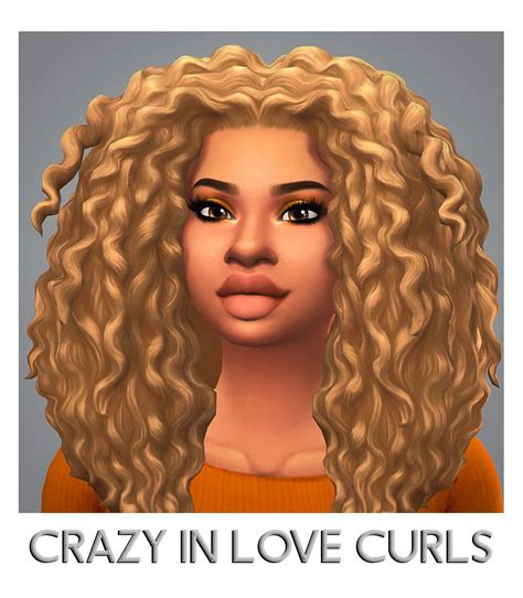 Simblr Sims 4 Curly Hair Sims Hair Curly Hair Styles Styling Iron