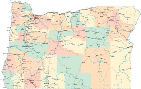 Oregon Road Map Or Road Map Oregon Highway Map