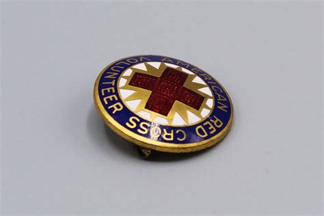 Ww2 Us American Red Cross Volunteer Pin Flu4007 Time Traveler Militaria