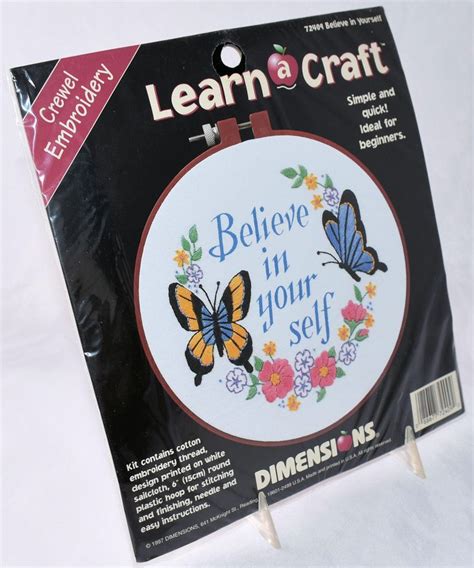 Dimensions Crewel Embroidery Kit 72409 Believe In Yourself Etsy