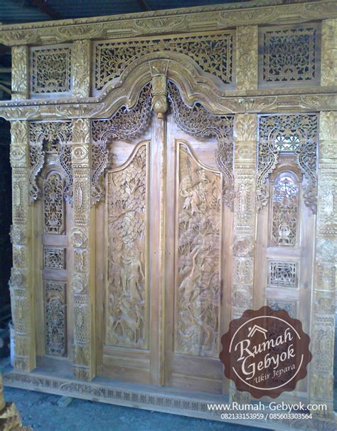 Rumah modern bergaya industrial sangat cocok menggunakan pintu dengan model pintu perancis yang memiliki banyak kotak kaca. Gebyok Relief Rama Sinta - Rumah Gebyok Jepara | Jual ...