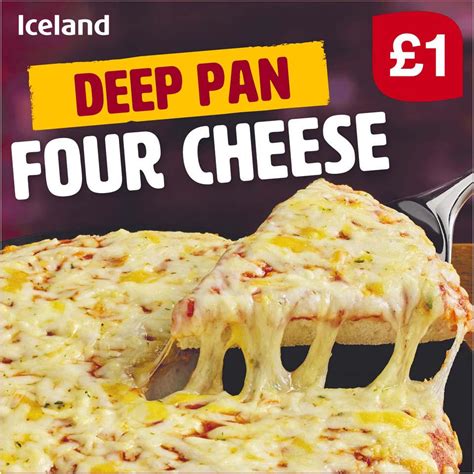 Iceland Deep Pan Four Cheese 365g Deep Pan Pizza Iceland Foods