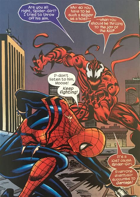 Spider Girl Vs Carnarge Carnage Marvel Marvel Avengers Marvel Comics
