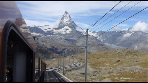 Swiss Trains Gornergrat Bahn Ride The Matterhorn Railway Youtube