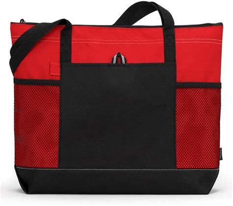 Gemline 1100 Select Zippered Tote Red One Size Amazonca Sports