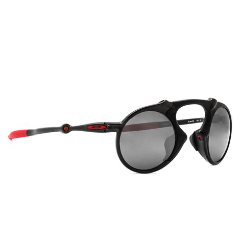 The scuderia ferrari collection of eyewear is available at all oakley authorized dealers, ranging from around p12,000 for the garage rock model to nearly p30,000 for the carbon blade model. Oakley Madman Scuderia Ferrari Sunglasses OO6019-06 Dark Carbon Black Polarized