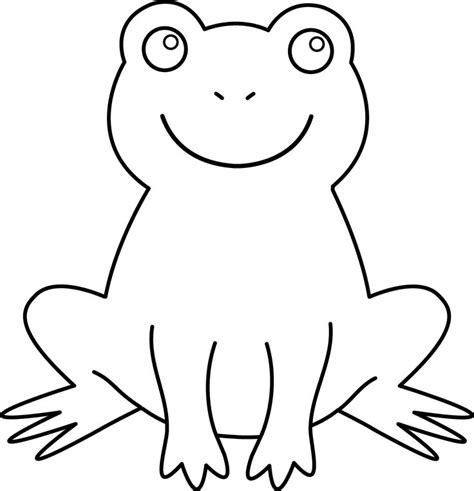 Black And White Frog Frog Coloring Pages Free Clip Art Frog Drawing