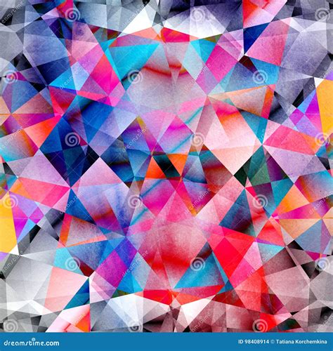 Abstract Watercolor Background Polygon Stock Illustration