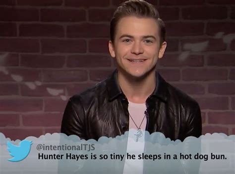 hunter hayes from celebrity mean tweets from jimmy kimmel live e news