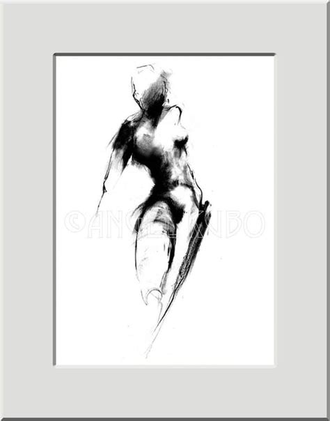 Items Similar To No6 Charcoal Woman Figure Nude Drawing Paper Size 55 X 85 14x22cm