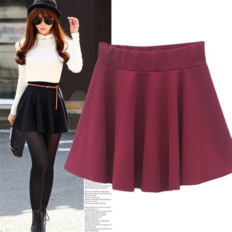 Beautiful Autumn Fall Skirts Korean Style Pleated Short Mini Womens Slim Solid Ebay