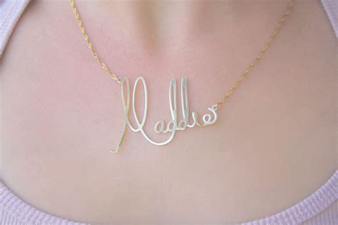 Name Necklace Personalized Jewelry 14k Gold Necklace Initial Etsy