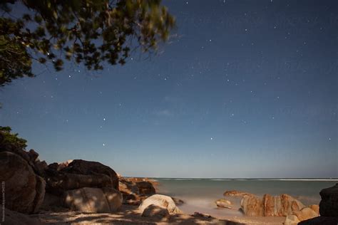 Starry Night At The Beach By Stocksy Contributor Mosuno Stocksy