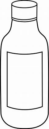 Bottle Clipart Water Cliparts Clip Bottles Medicine Cartoon Chemistry Blank Pill Plastic Chemical Science Empty Colouring Doctor Jug Tools Pages sketch template