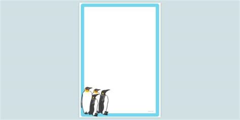 Free Raft Of Penguins Page Border Page Borders Twinkl