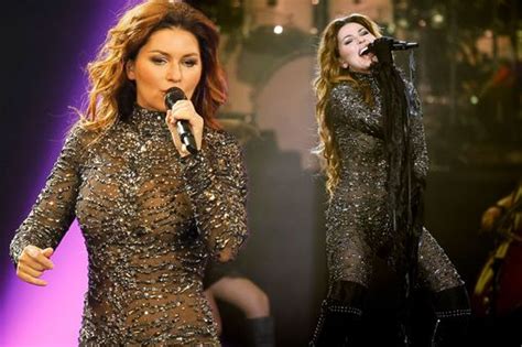 Shania Twain Flashes Knickers In Totally Sheer Bodysuit As She Takes