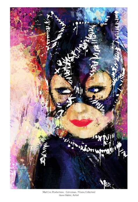 Catwoman Abstract Art Print Archival Quality