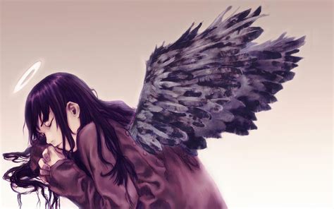 Wallpaper Drawing Illustration Long Hair Anime Girls Demon Angel