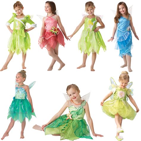 Official Disney Tinkerbell Pixie Fairies New Fancy Dress Kids Childs