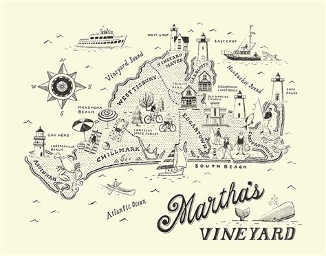 Martha S Vineyard Map