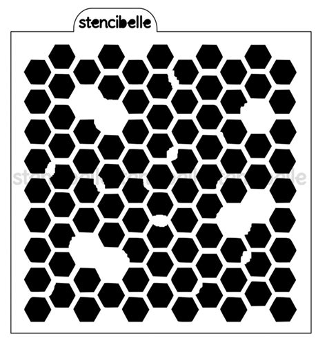 Printable Stencil Honeycomb Pattern Printable Templates